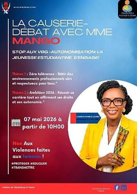 Affiche de la causerie-débat, thèmes Zéro tolérance et Ambition 2026