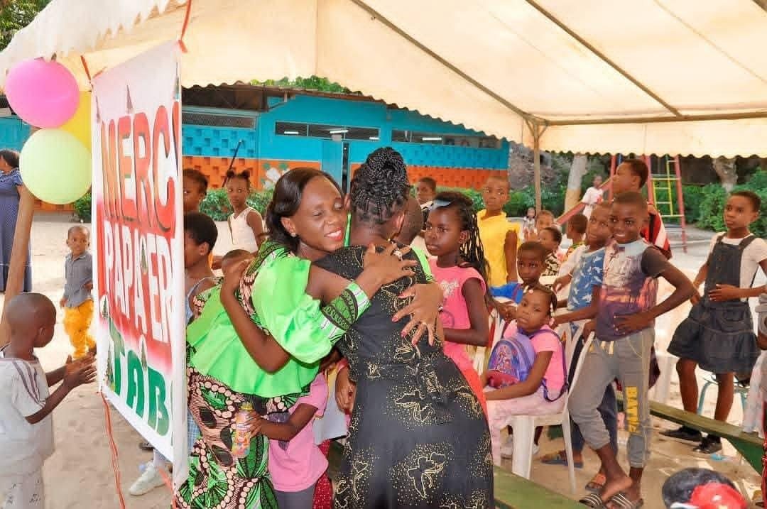Moment de partage avec les enfants d'un centre d'accueil