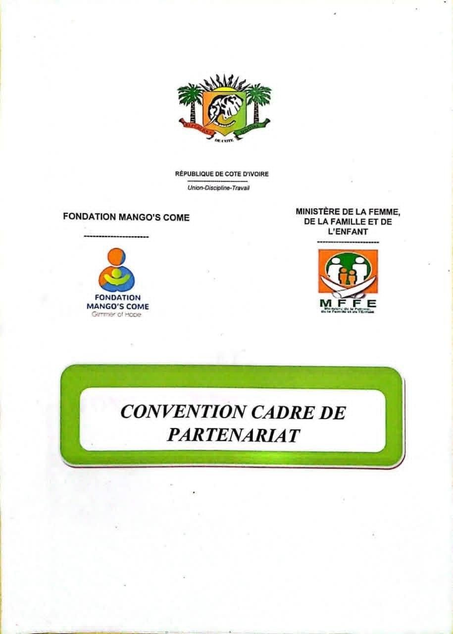 Convention cadre de partenariat avec le Ministère de la Femme, de la Famille et de l'Enfant